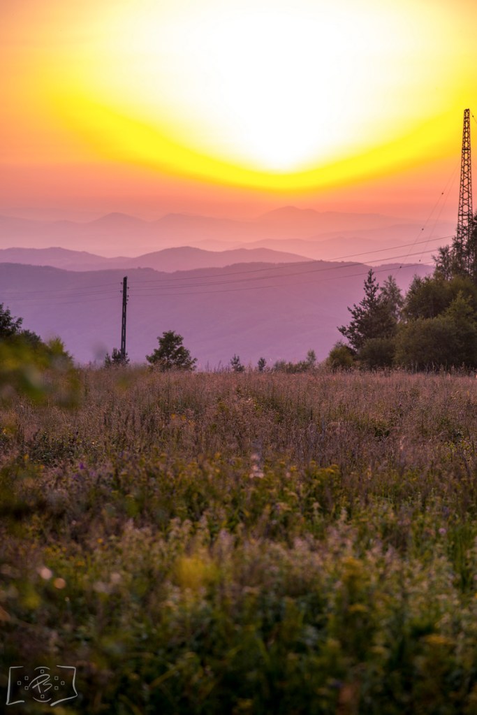 Sunset over Vitosha Mountain