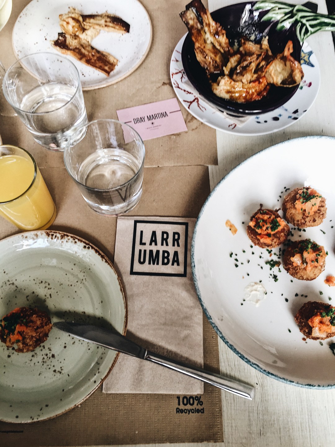 Dray Martina Madrid menu vegetarians