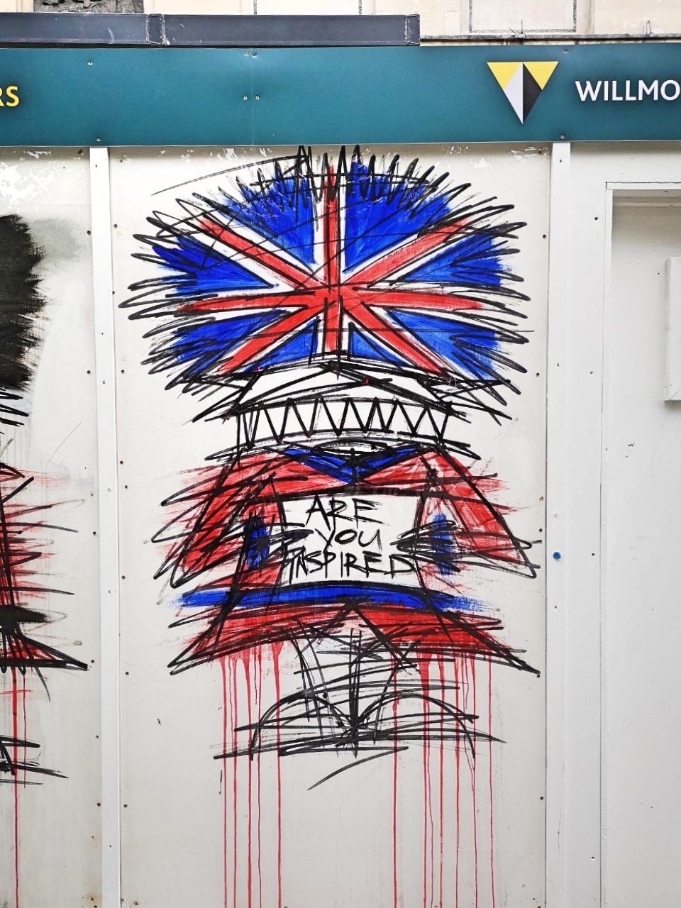 Street art around the National Gallery in London