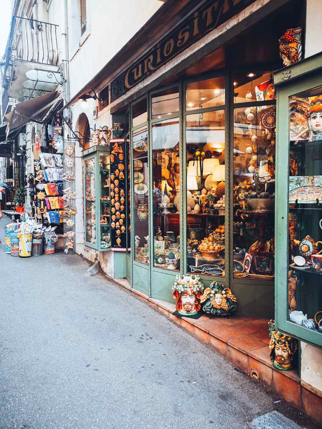 Corso Umberto shopping streets in Taormina Italy