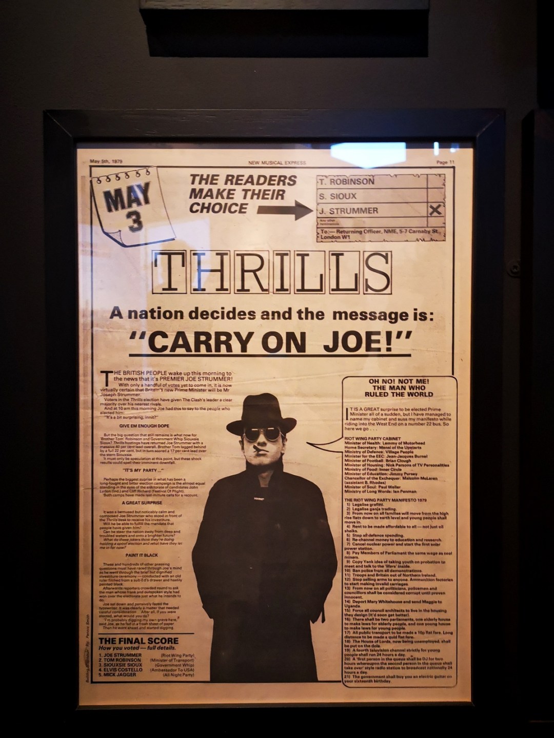 Джо Стръмър The Clash изложба