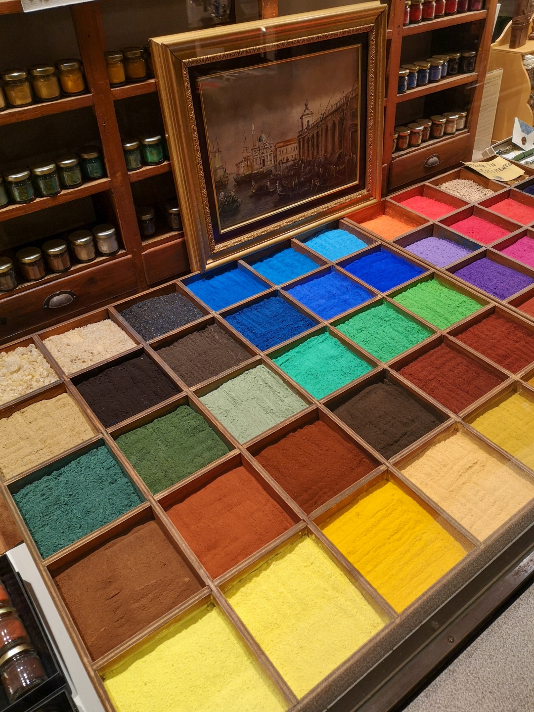 Pigment shop in Venice Italy